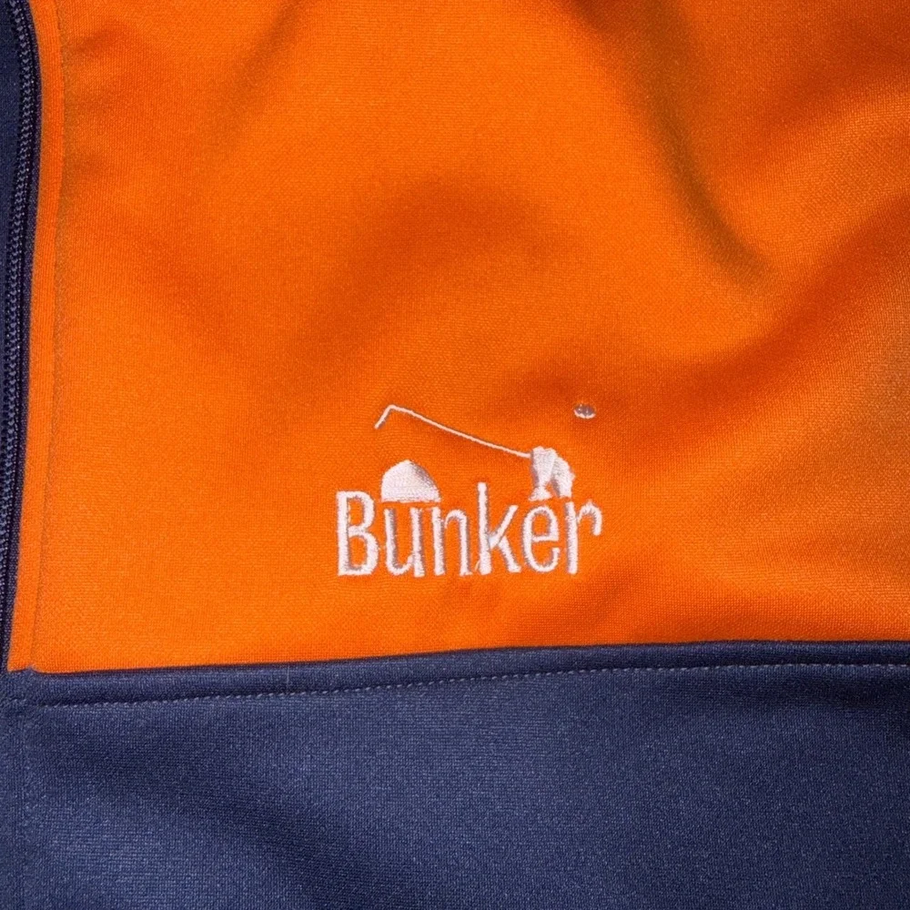 Bunker Mentality Milo gilet Mens 3XL Navy Orange‎ Golf Vest Full Zip